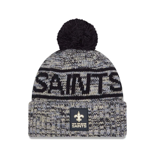 New Orleans Saints NFL Sideline 2025 Black Sport Knit Beanie Hat - kötött sapka