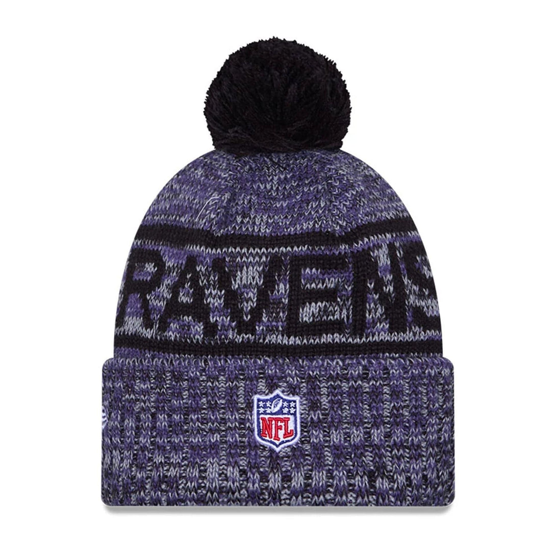 Baltimore Ravens NFL Sideline 2025 Black Sport Knit Beanie Hat - kötött sapka