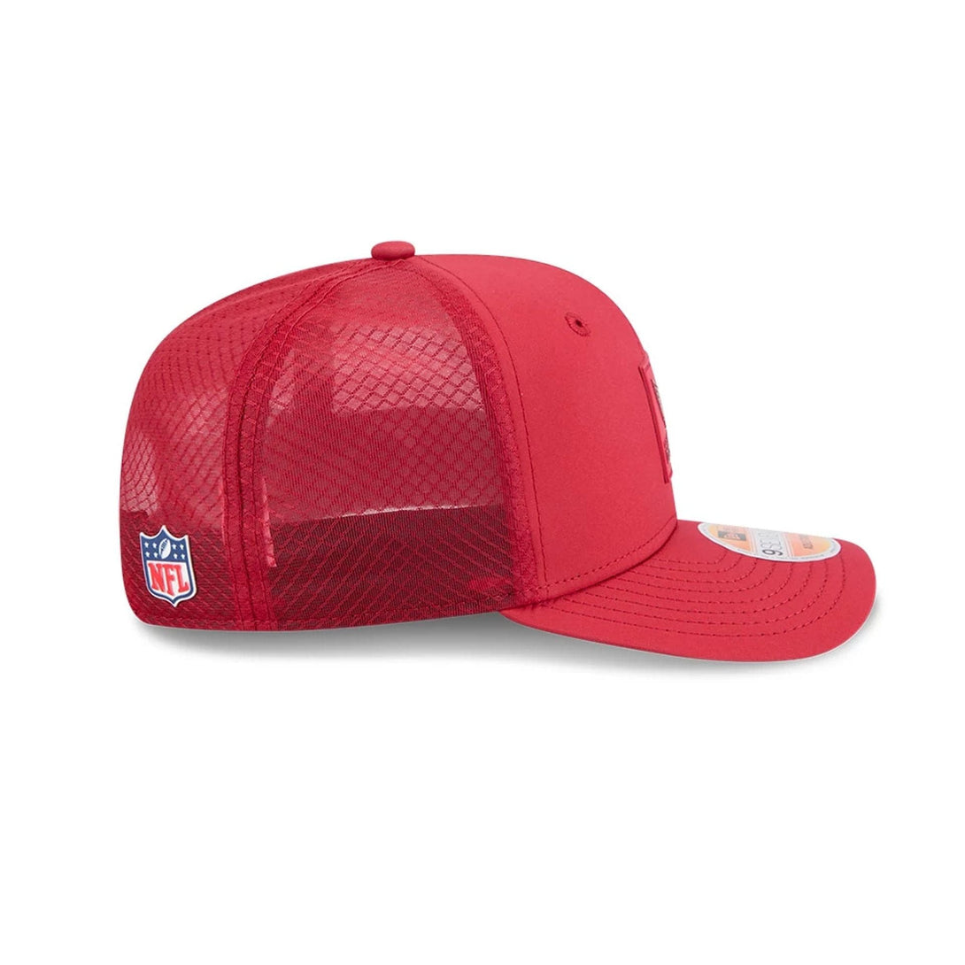 Arizona Cardinals NFL Sideline 2025 Dark Red 9SEVENTY Trucker Stretch Snap Adjustable Cap - baseball sapka