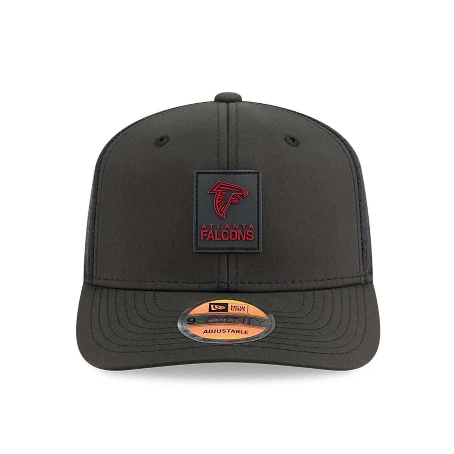 Atlanta Falcons NFL Sideline 2025 Black 9SEVENTY Trucker Stretch Snap Adjustable Cap - baseball sapka
