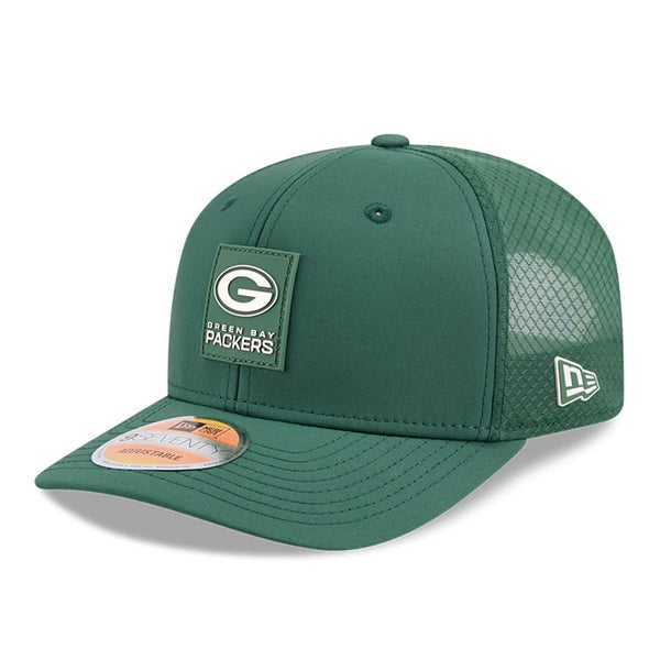Green Bay Packers NFL Sideline 2025 Dark Green 9SEVENTY Trucker Stretch Snap Adjustable Cap - baseball sapka