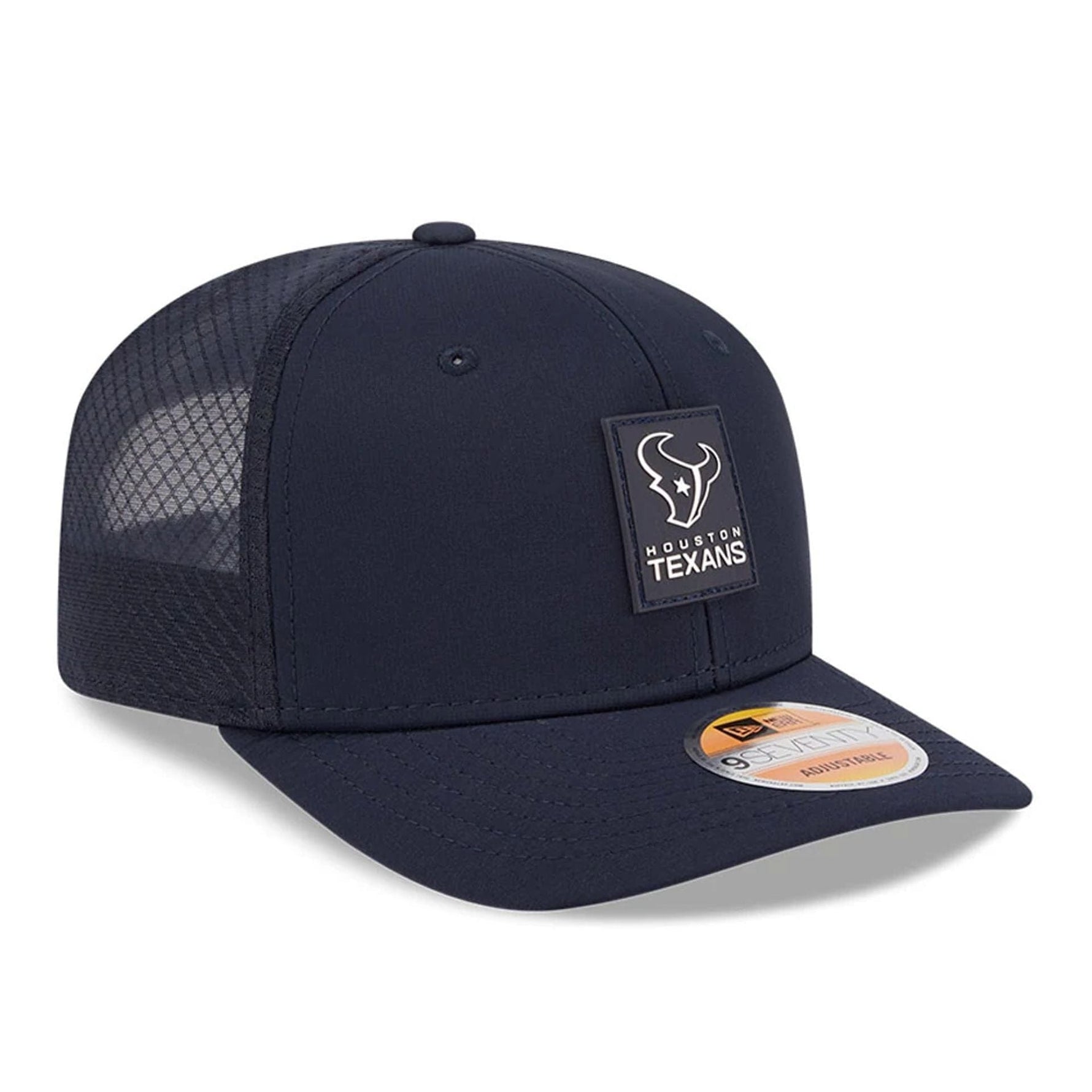 Houston Texans NFL Sideline 2025 Navy 9SEVENTY Trucker Stretch Snap Adjustable Cap - baseball sapka