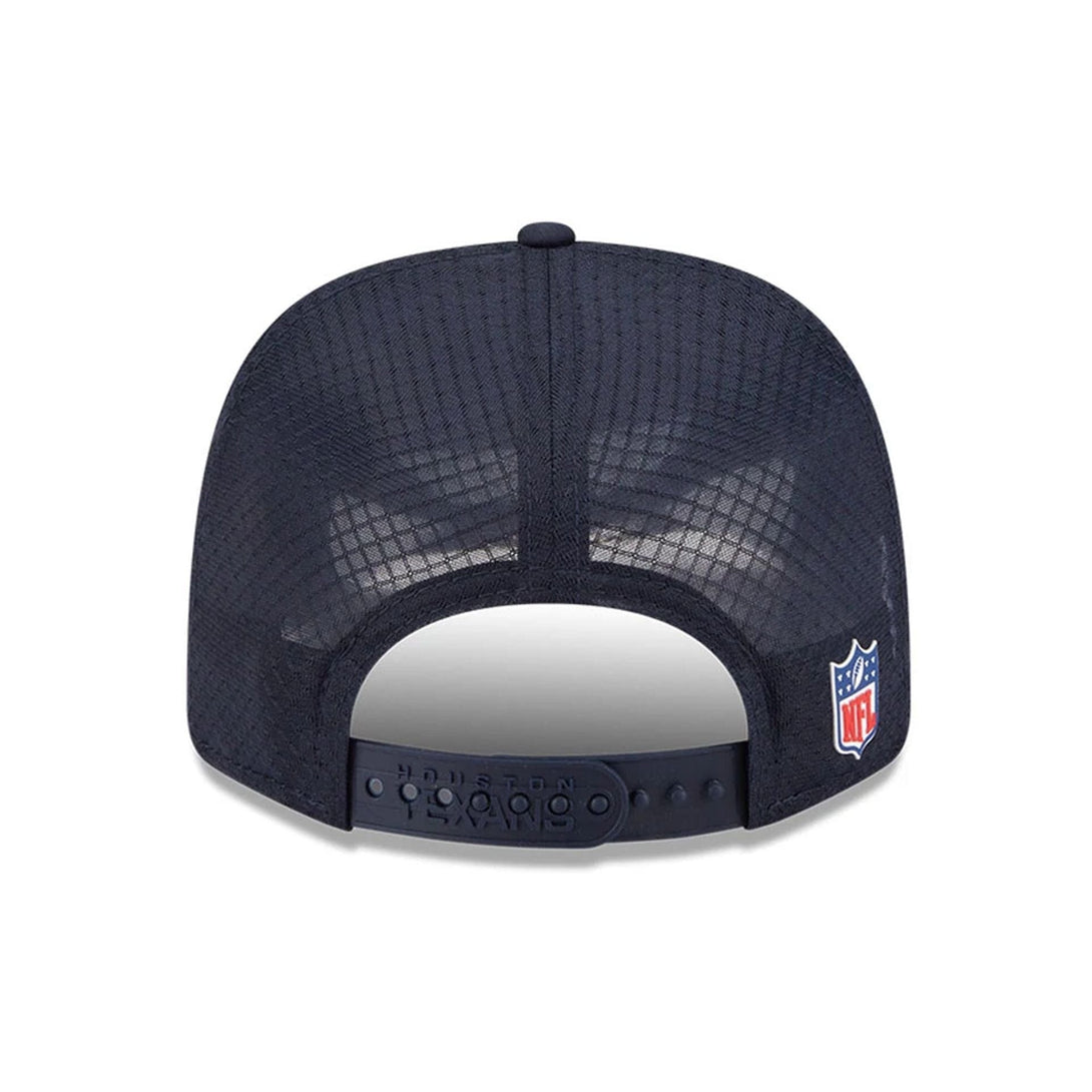 Houston Texans NFL Sideline 2025 Navy 9SEVENTY Trucker Stretch Snap Adjustable Cap - baseball sapka