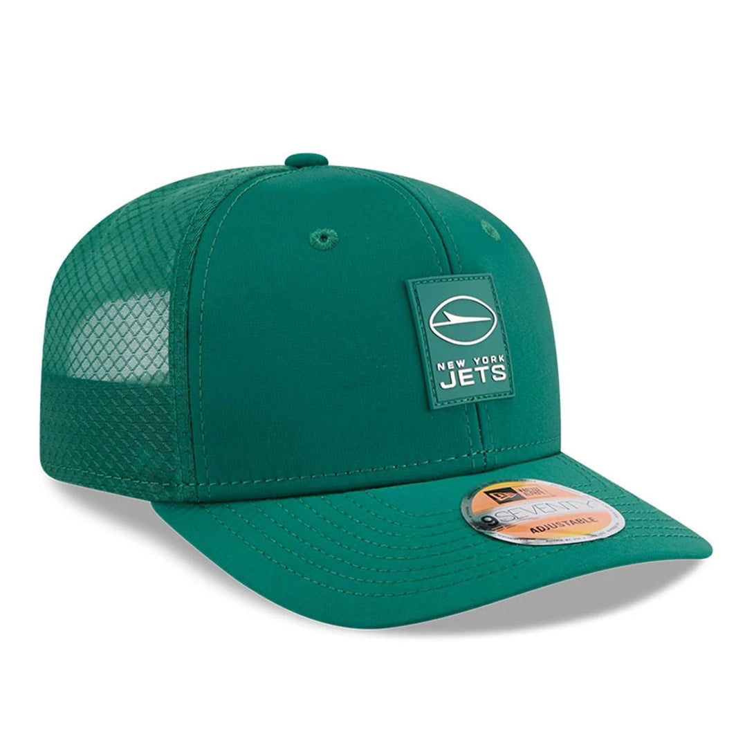 New York Jets NFL Sideline 2025 Green 9SEVENTY Trucker Stretch Snap Adjustable Cap - baseball sapka