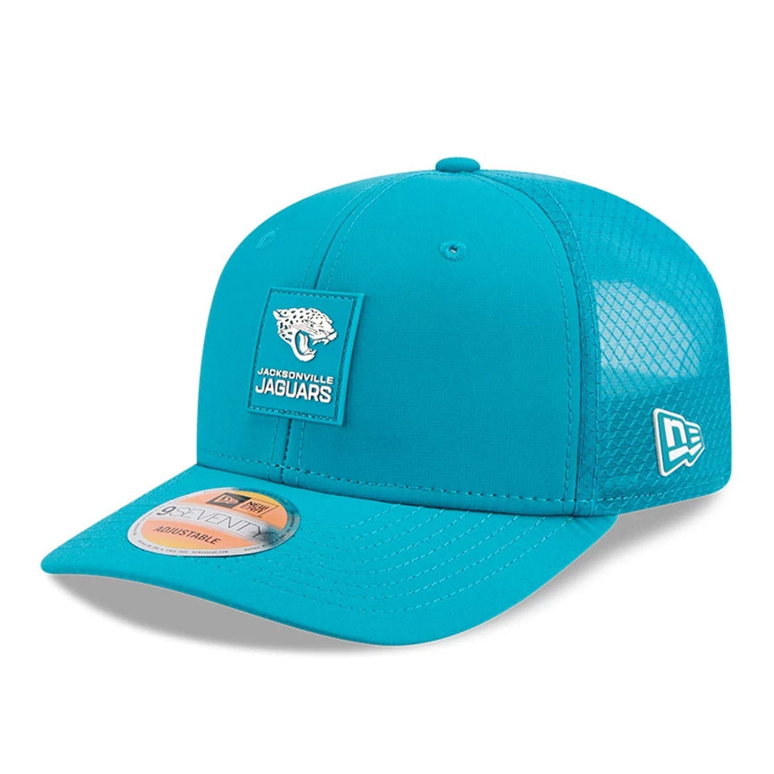 Jacksonville Jaguars NFL Sideline 2025 Turquoise 9SEVENTY Trucker Stretch Snap Adjustable Cap - baseball sapka