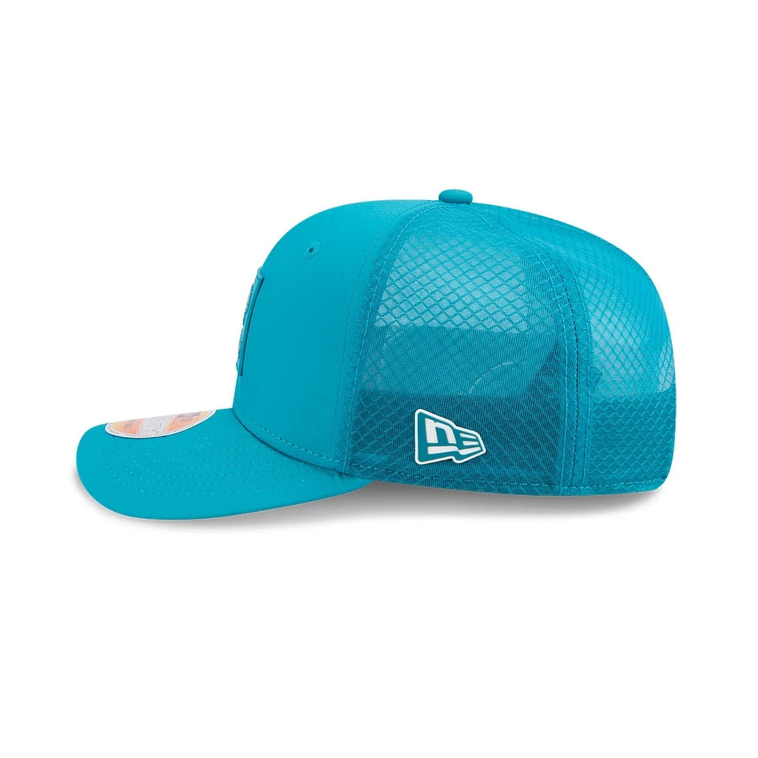 Jacksonville Jaguars NFL Sideline 2025 Turquoise 9SEVENTY Trucker Stretch Snap Adjustable Cap - baseball sapka