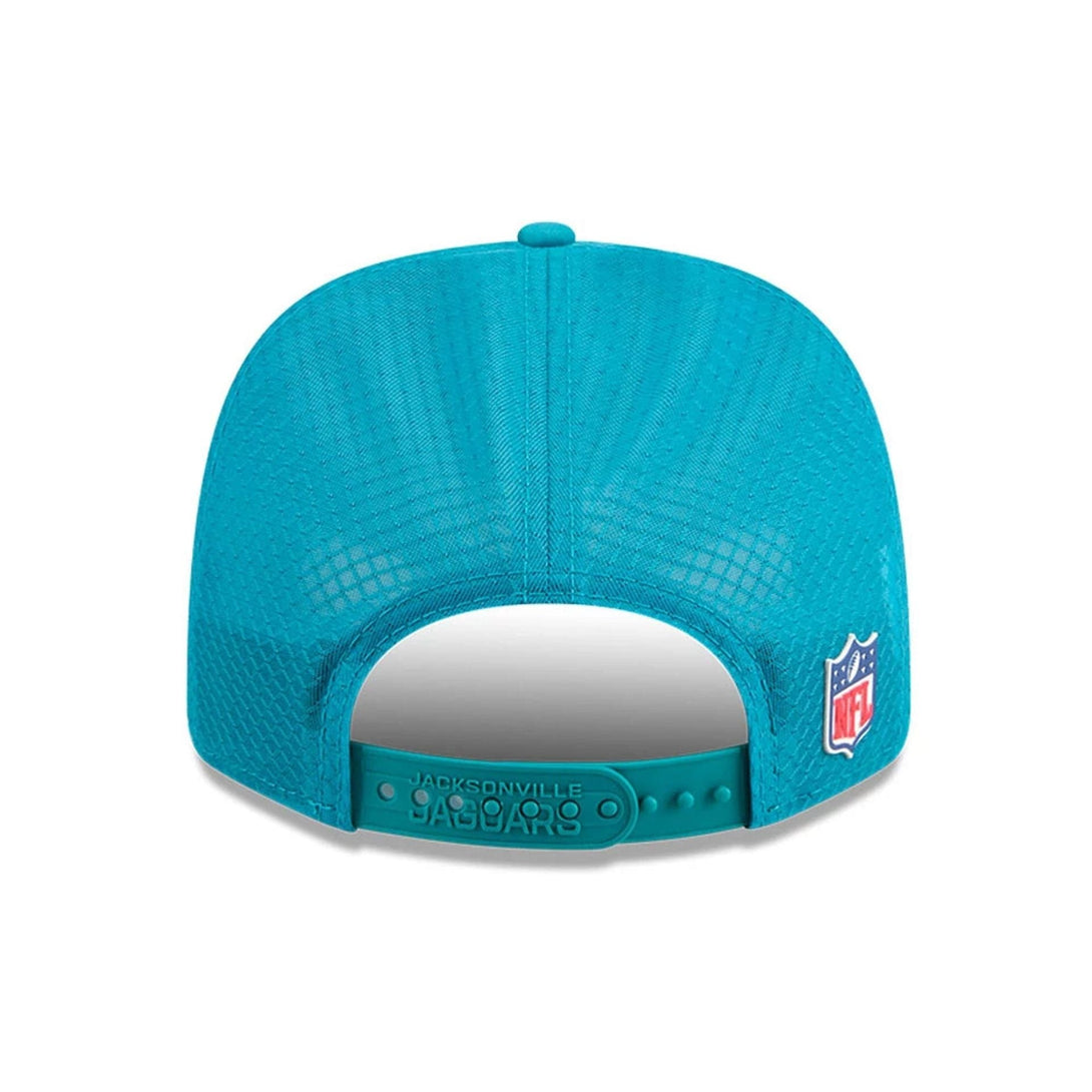 Jacksonville Jaguars NFL Sideline 2025 Turquoise 9SEVENTY Trucker Stretch Snap Adjustable Cap - baseball sapka