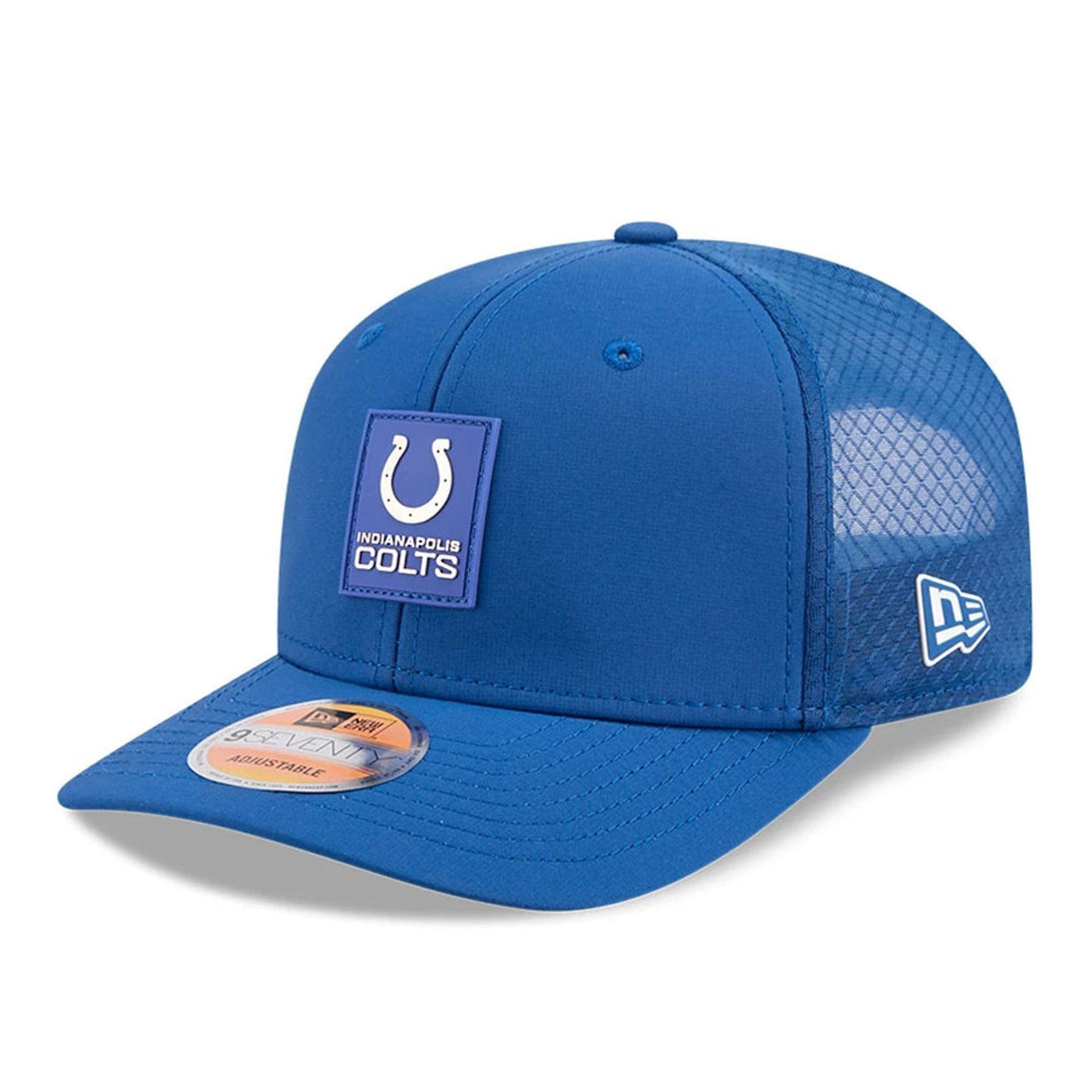 Indianapolis Colts NFL Sideline 2025 Blue 9SEVENTY Trucker Stretch Snap Adjustable Cap - baseball sapka