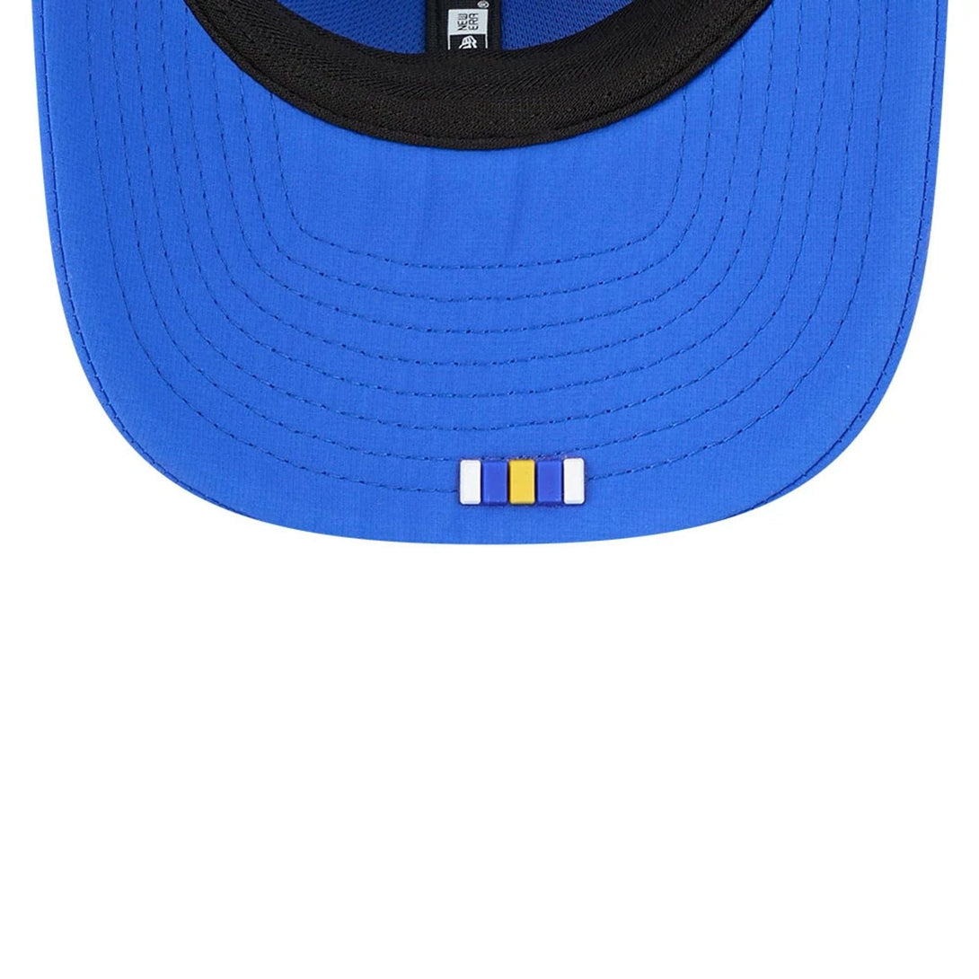 LA Rams NFL Sideline 2025 Bright Blue 9SEVENTY Trucker Stretch Snap Adjustable Cap - baseball sapka