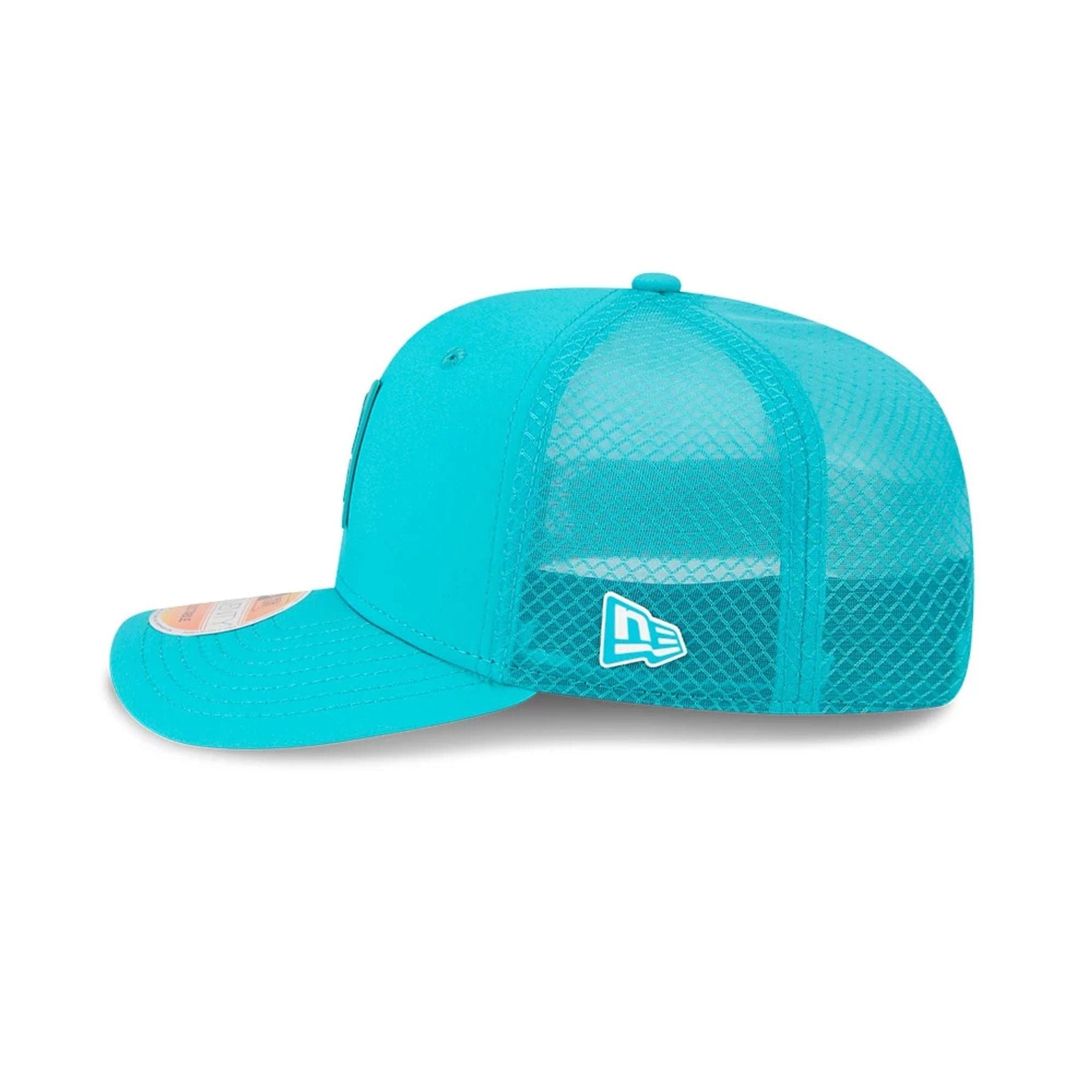 Miami Dolphins NFL Sideline 2025 Turquoise 9SEVENTY Trucker Stretch Snap Adjustable Cap - baseball sapka