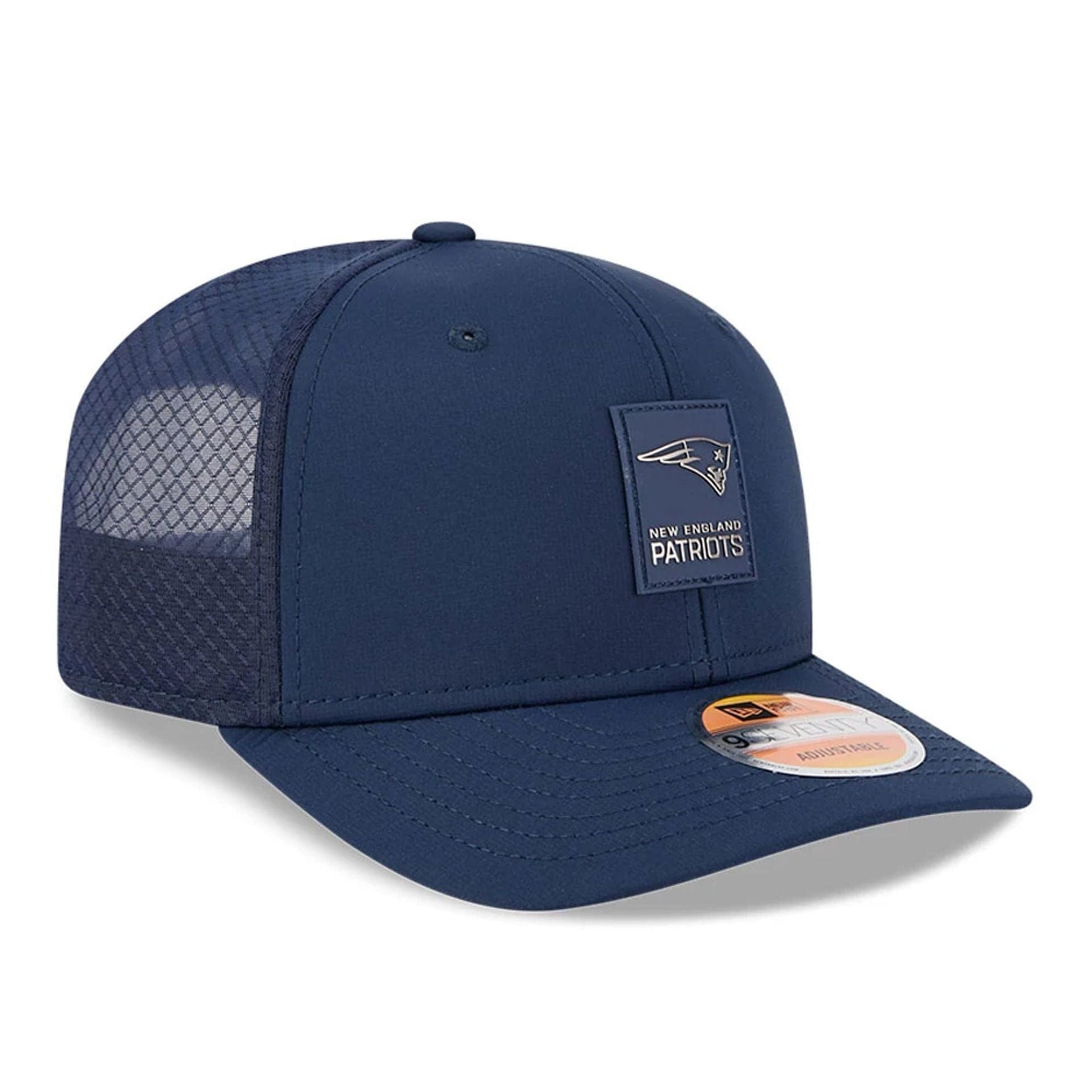 New England Patriots NFL Sideline 2025 Dark Blue 9SEVENTY Trucker Stretch Snap Adjustable Cap - baseball sapka