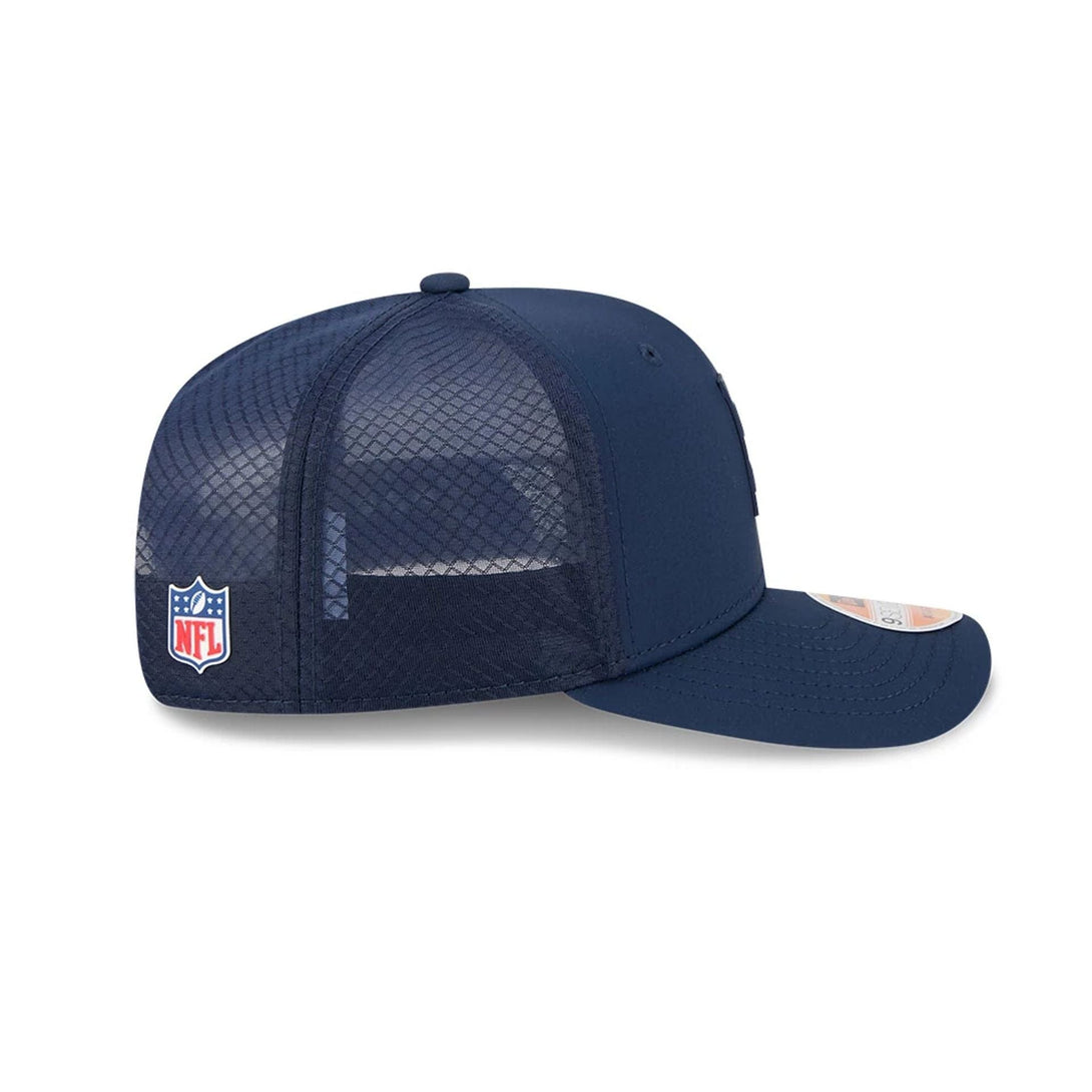 Seattle Seahawks NFL Sideline 2025 Dark Blue 9SEVENTY Trucker Stretch Snap Adjustable Cap - baseball sapka