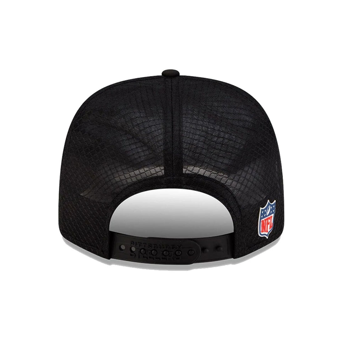 Pittsburgh Steelers NFL Sideline 2025 Black 9SEVENTY Trucker Stretch Snap Adjustable Cap - baseball sapka
