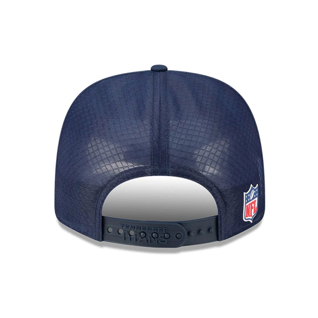 Tennessee Titans NFL Sideline 2025 Dark Blue 9SEVENTY Trucker Stretch Snap Adjustable Cap - baseball sapka