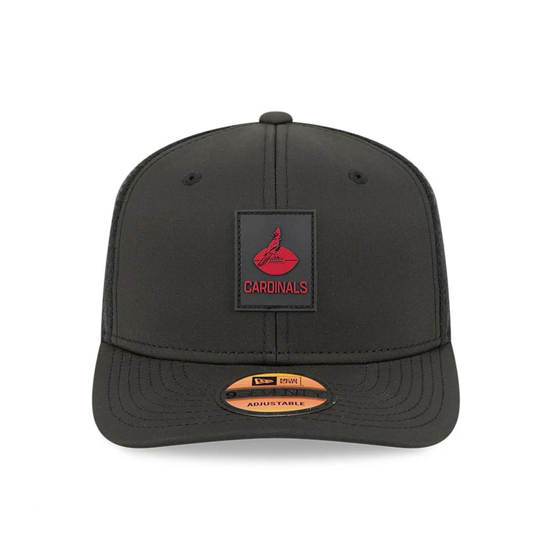 Arizona Cardinals NFL Sideline 2025 Black 9SEVENTY Trucker Stretch Snap Adjustable Cap - baseball sapka