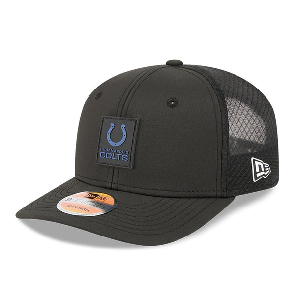 Indianapolis Colts NFL Sideline 2025 Black 9SEVENTY Trucker Stretch Snap Adjustable Cap - baseball sapka