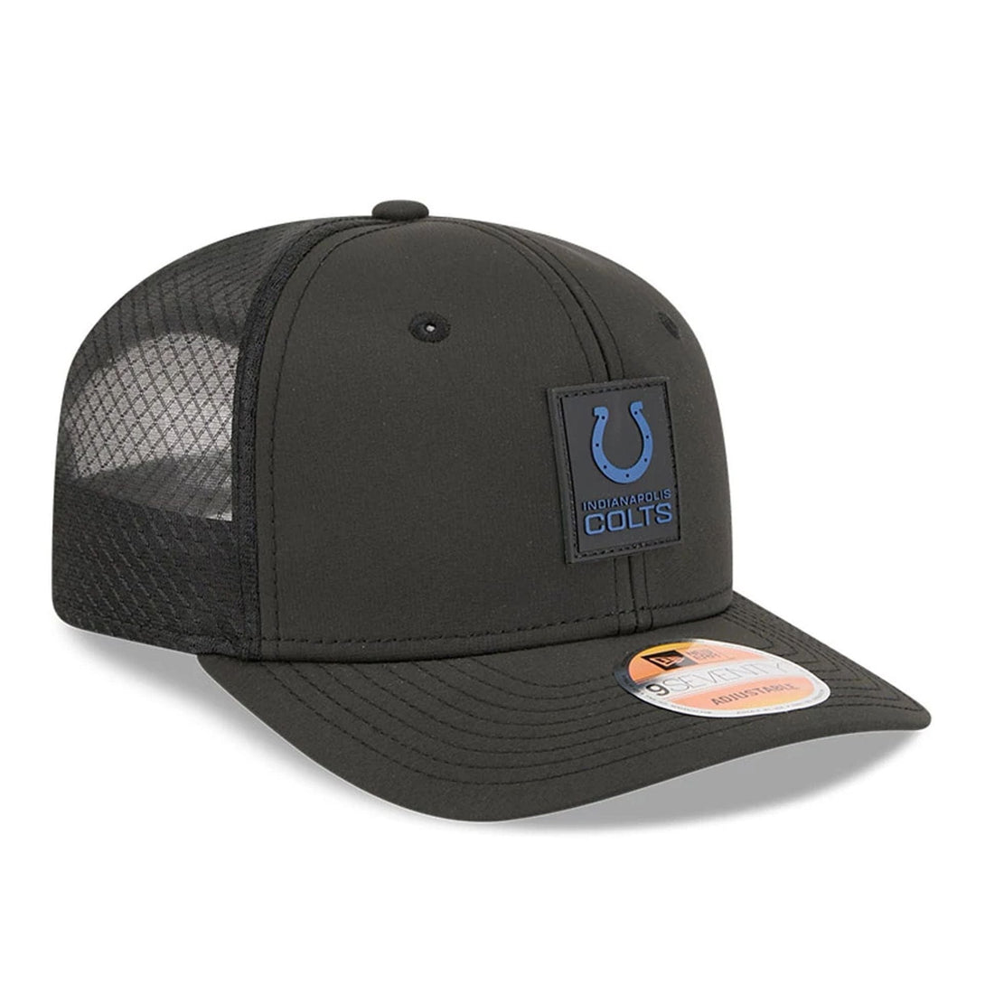 Indianapolis Colts NFL Sideline 2025 Black 9SEVENTY Trucker Stretch Snap Adjustable Cap - baseball sapka
