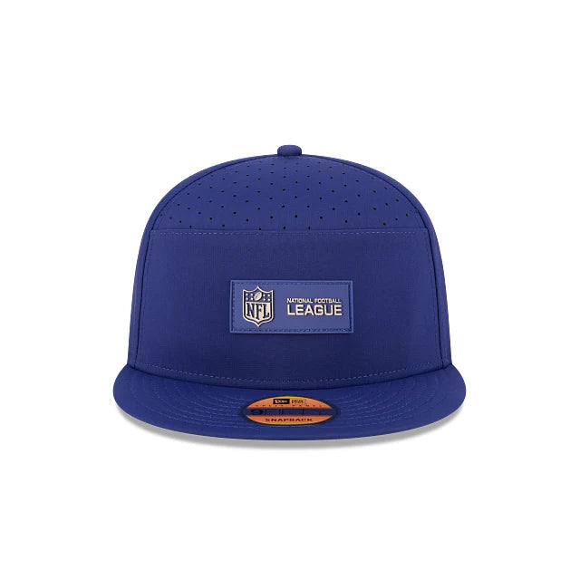 New Era Men's Blue NFL 2025 Sideline Split Panel 9FIFTY Snapback - baseball sapka