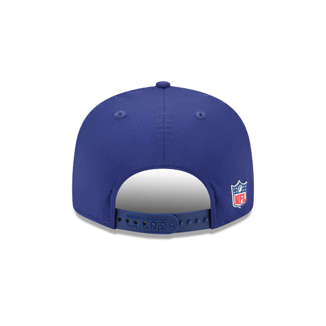 New Era Men's Blue NFL 2025 Sideline Split Panel 9FIFTY Snapback - baseball sapka