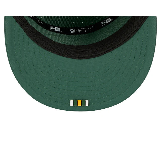 New Era Men's Green Green Bay Packers 2025 Sideline Split Panel 9FIFTY Snapback - baseball sapka