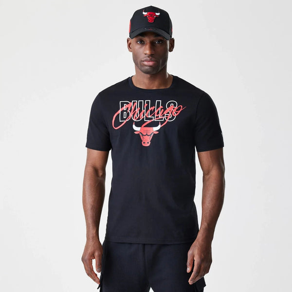 New Era Chicago Bulls NBA Script Black póló