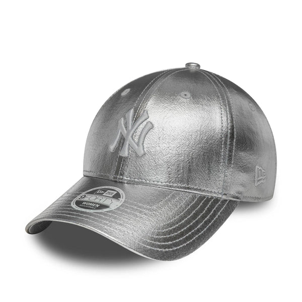 New Era New York Yankees Womens MLB Metallic Silver 9FORTY baseball sapka