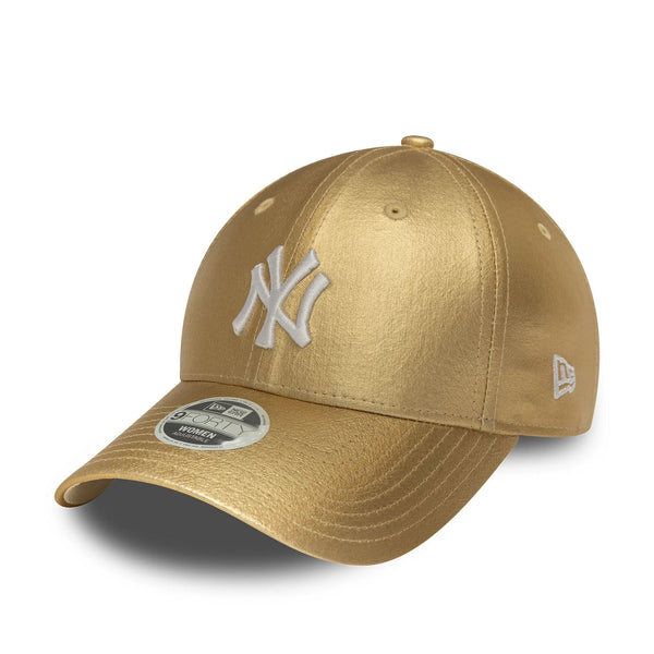 New Era New York Yankees Womens MLB Metallic Gold 9FORTY baseball sapka