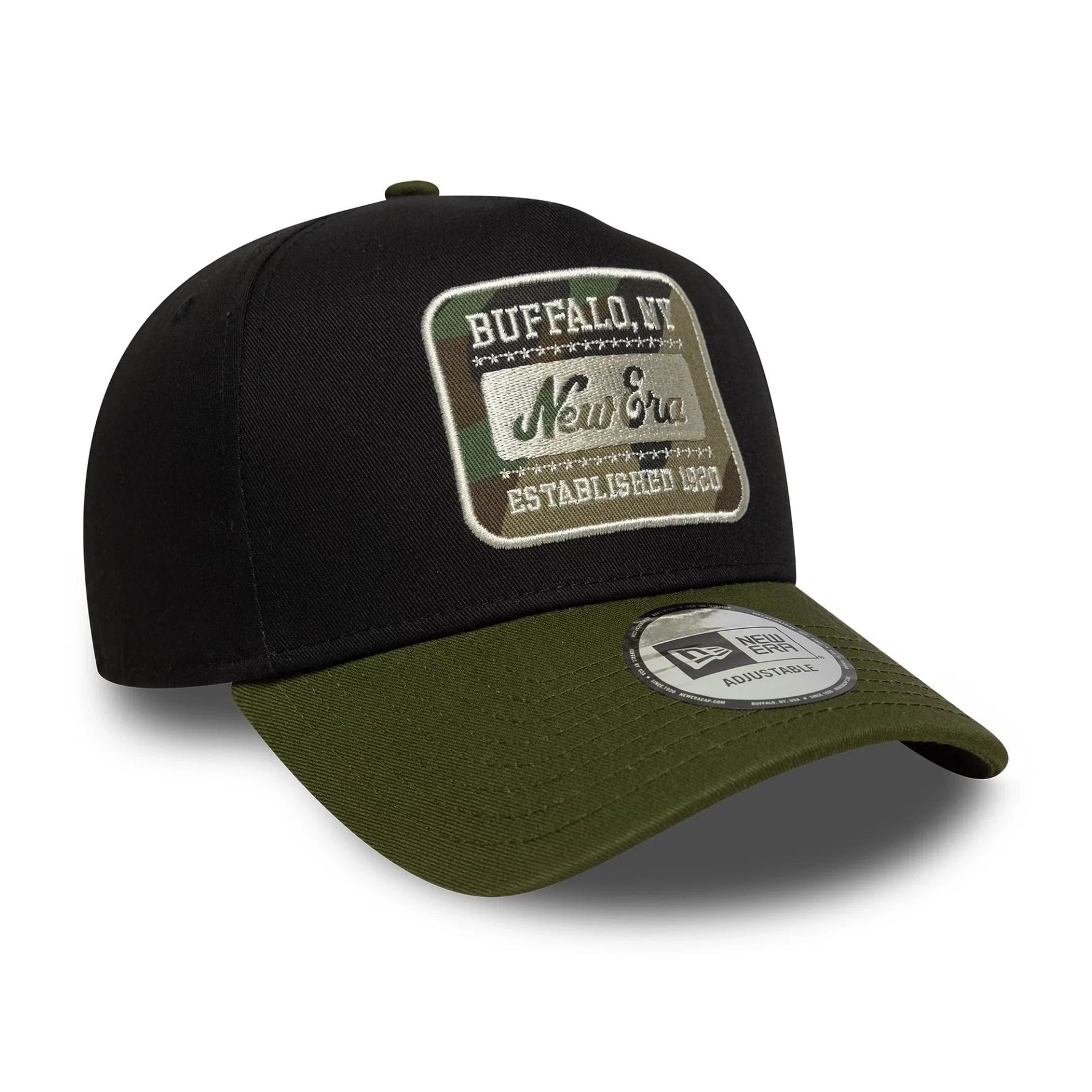 New Era New Era Camo Patch Black 9FORTY E-Frame Baseball sapka