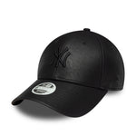 New Era New York Yankees Womens MLB PU Black 9FORTY műbőr baseball sapka, női