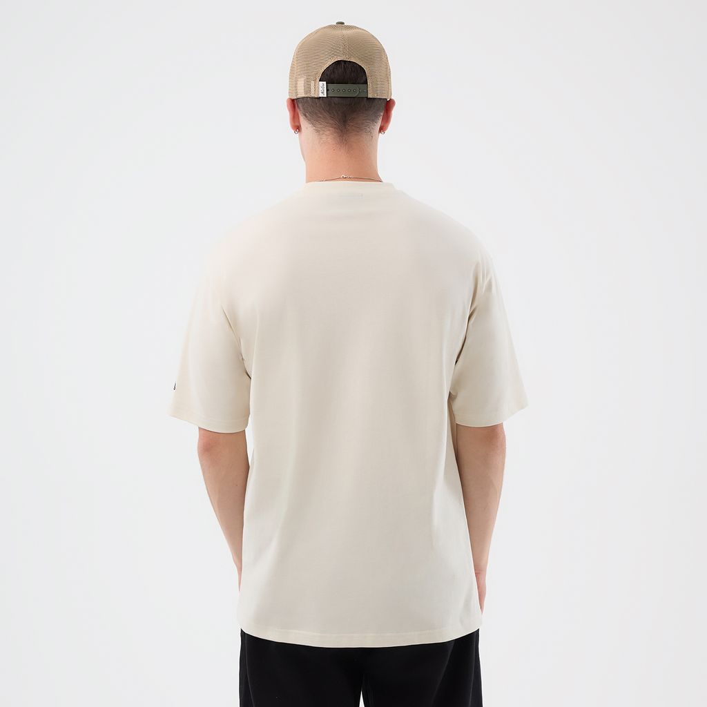 New Era Dessert Graphic Light Beige Oversized póló