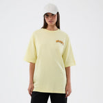 New Era Fun Beach Party Graphic Pastel Yellow Oversized póló