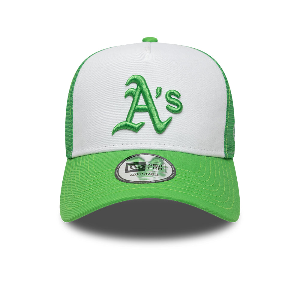 New Era Athletics MLB League Essential Open Green 9FORTY A-Frame Trucker sapka