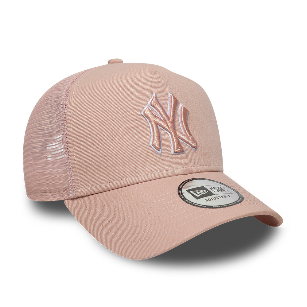 New York Yankees MLB Outline Pastel Pink 9FORTY E-Frame Trucker sapka