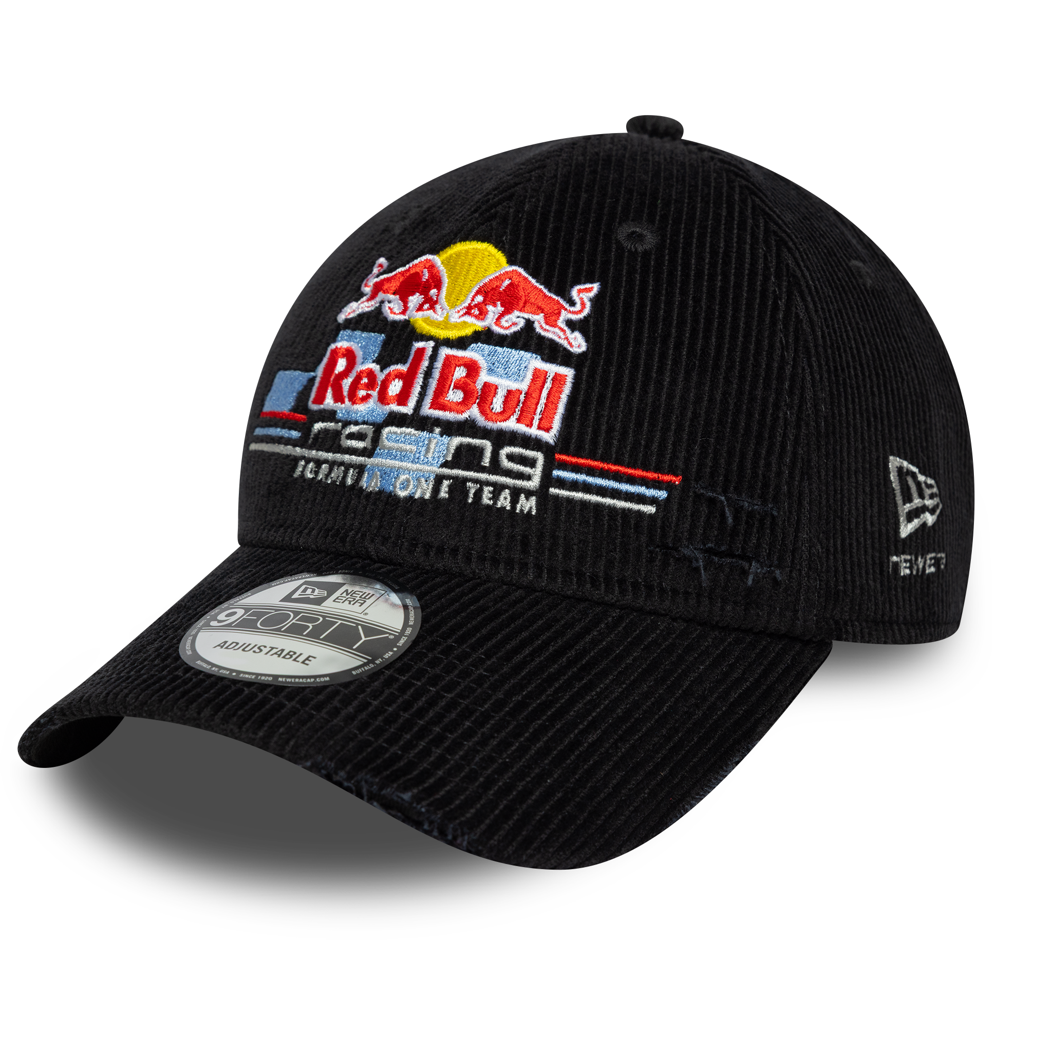 New Era Red Bull Racing Distressed Cord Nero 9FORTY baseball sapka