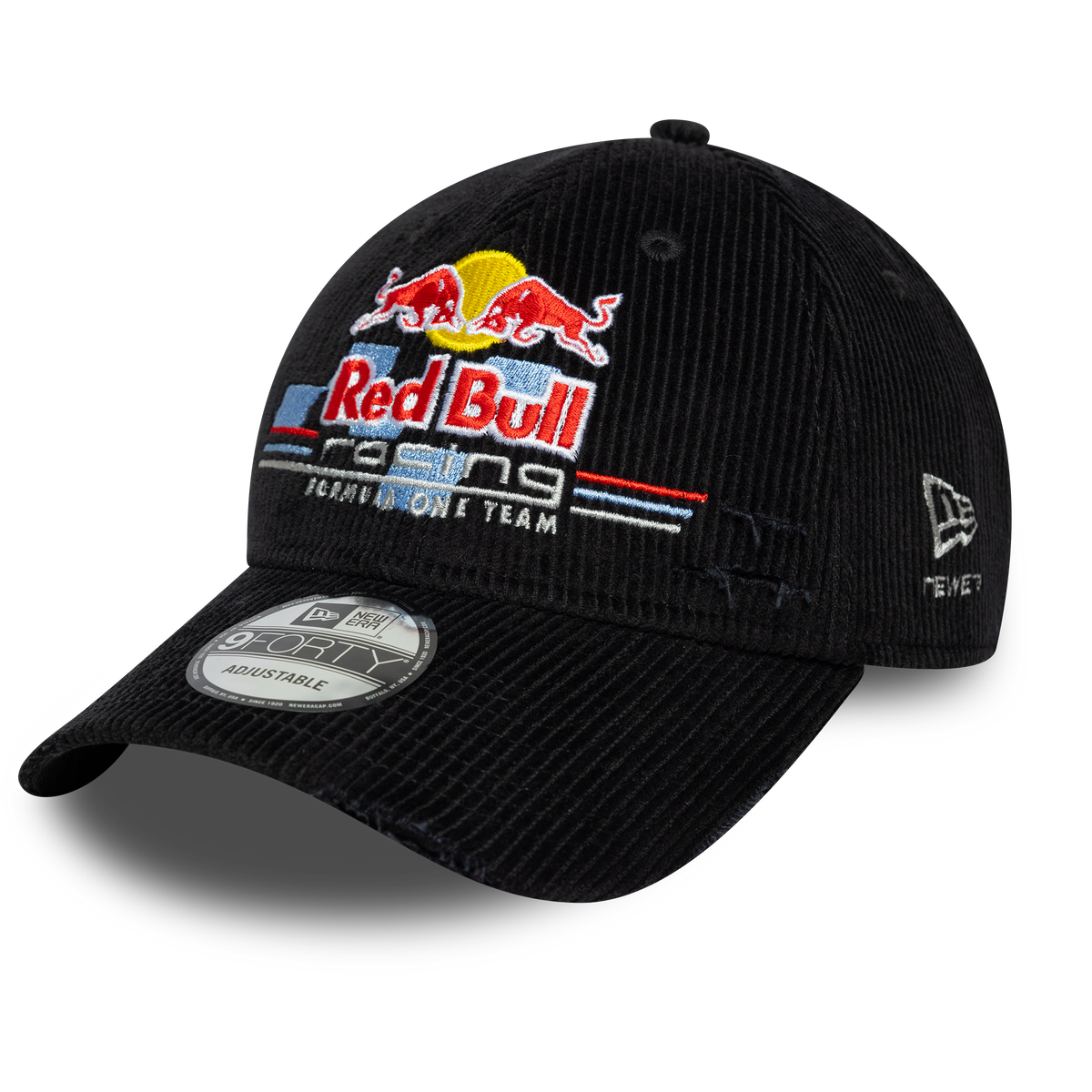 New Era Red Bull Racing Distressed Cord Nero 9FORTY baseball sapka