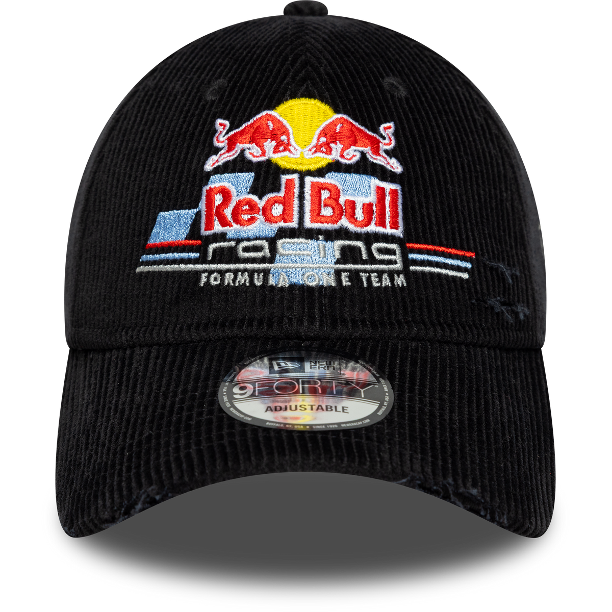 New Era Red Bull Racing Distressed Cord Nero 9FORTY baseball sapka