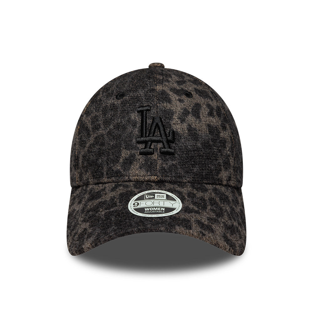 New Era LA Dodgers Womens MLB Cosy Leopard Black 9FORTY baseball sapka, női