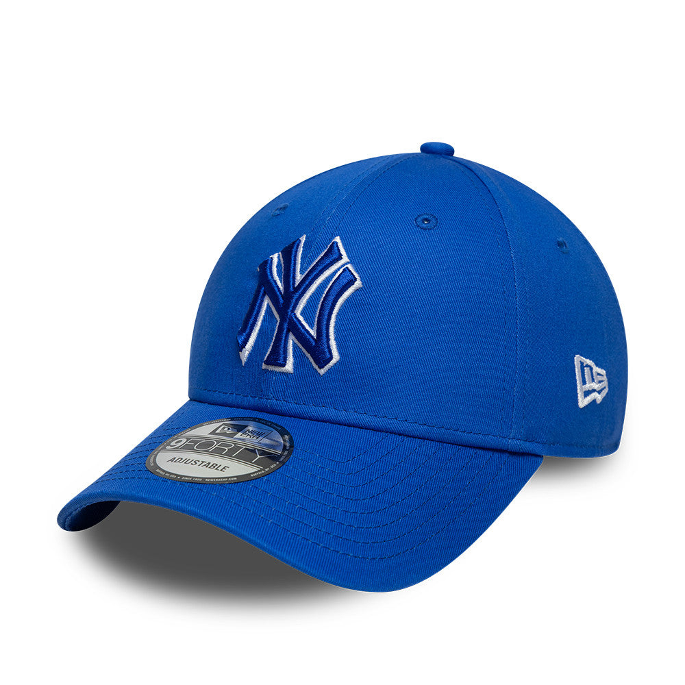 New Era New York Yankees MLB Team Outline Bright Blue baseball sapka