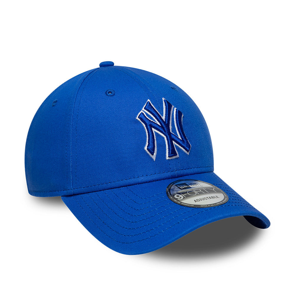 New Era New York Yankees MLB Team Outline Bright Blue baseball sapka