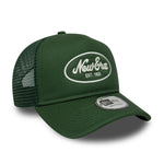 New Era Oval Patch Dark Green 9FORTY A-Frame Trucker sapka
