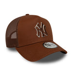New York Yankees MLB Outline Brown 9FORTY E-Frame Trucker sapka