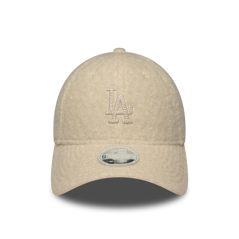 New Era LA Dodgers Womens MLB Winter Borg Cream 9FORTY baseball sapka, női