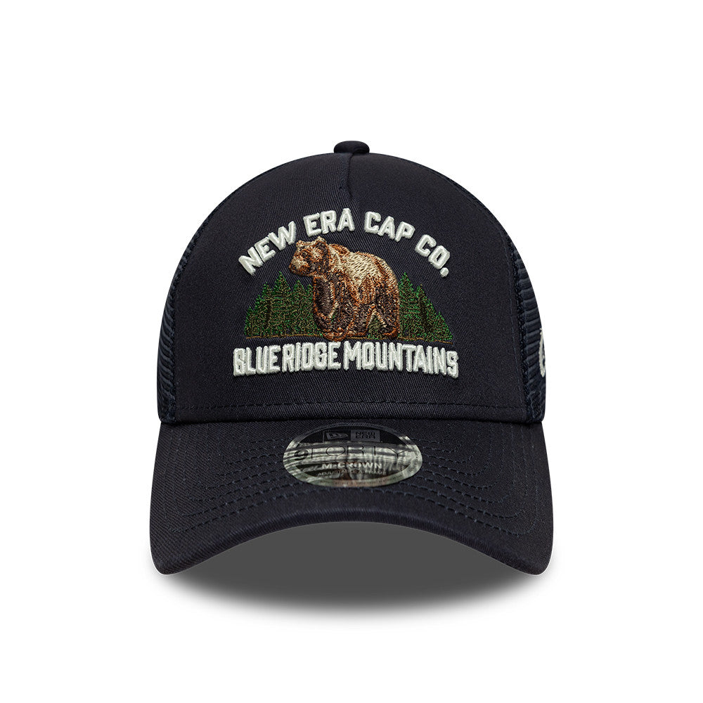 New Era Graphic Navy 9FORTY M-Crown A-Frame Trucker sapka