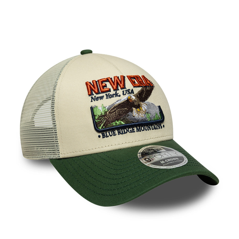 New Era Graphic Cream 9FORTY M-Crown A-Frame Trucker sapka