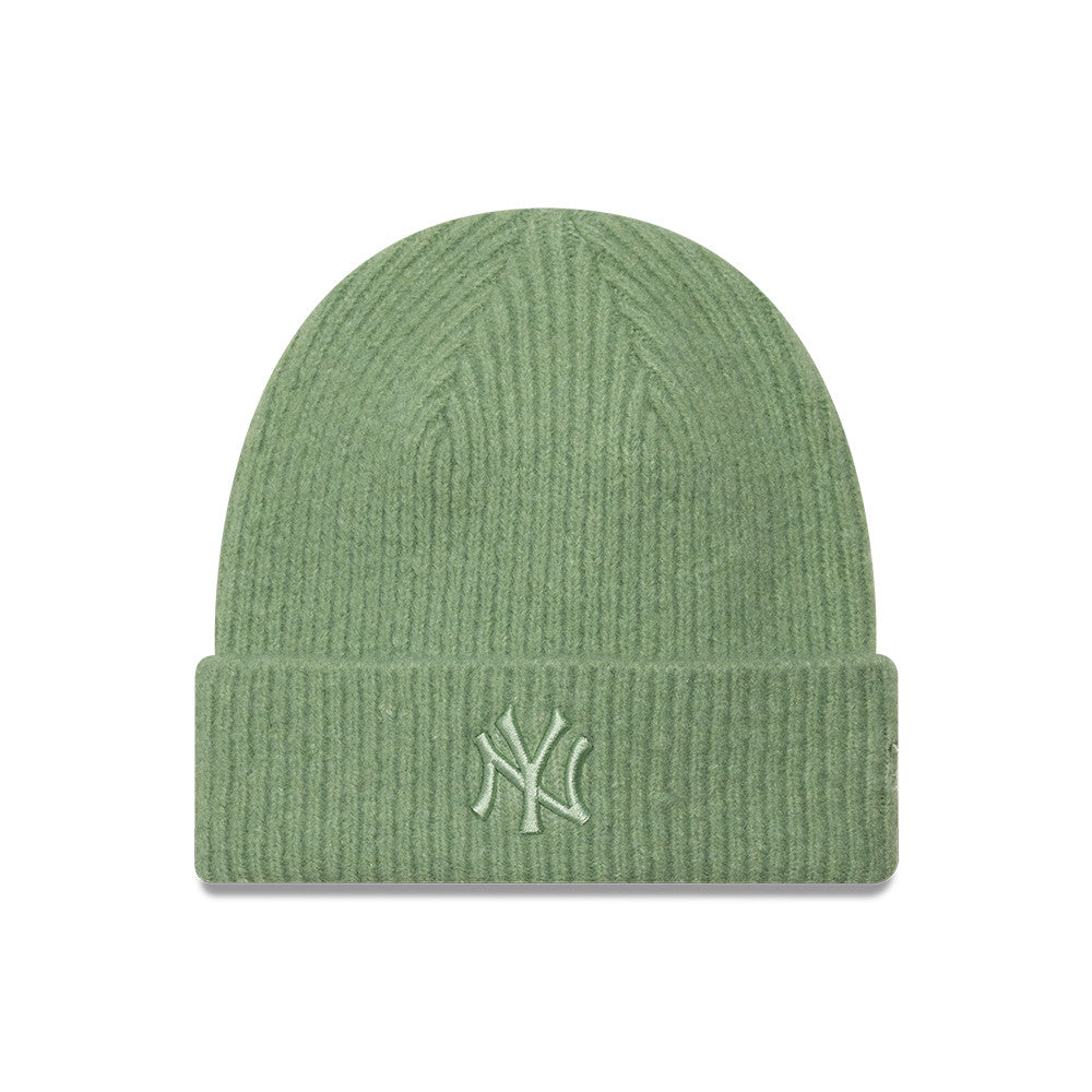 New York Yankees Womens MLB Wide Pastel Green Cuff Knit Beanie női kötött sapka