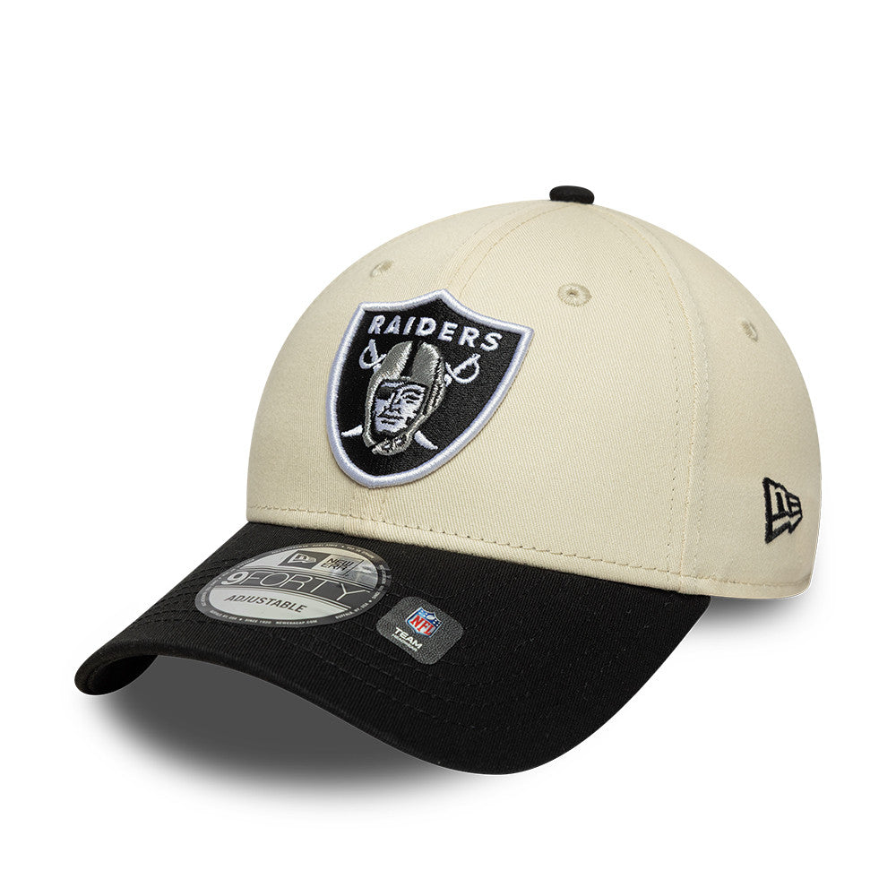 New Era Las Vegas Raiders NFL Colourblock Cream & Black 9FORTY baseball sapka