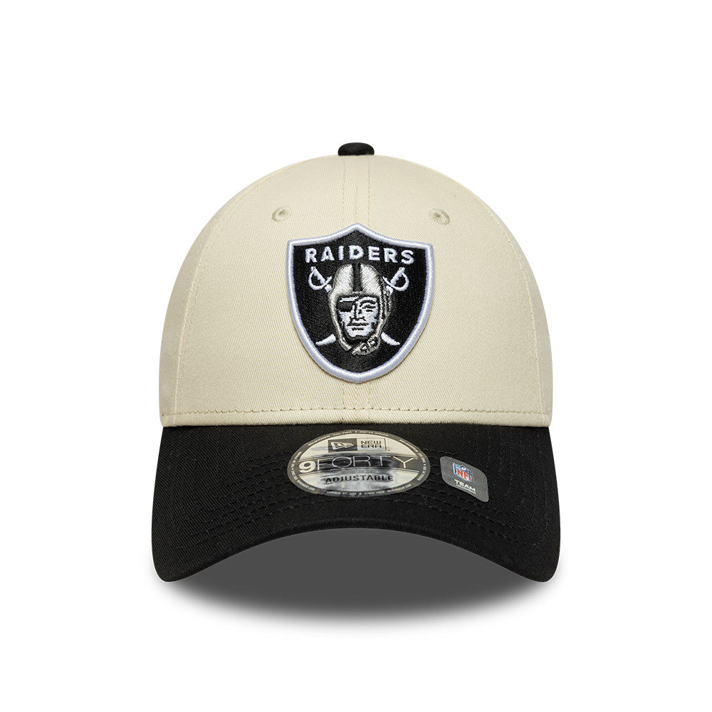 New Era Las Vegas Raiders NFL Colourblock Cream & Black 9FORTY baseball sapka