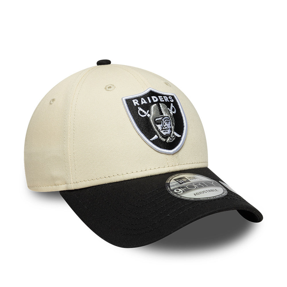 New Era Las Vegas Raiders NFL Colourblock Cream & Black 9FORTY baseball sapka