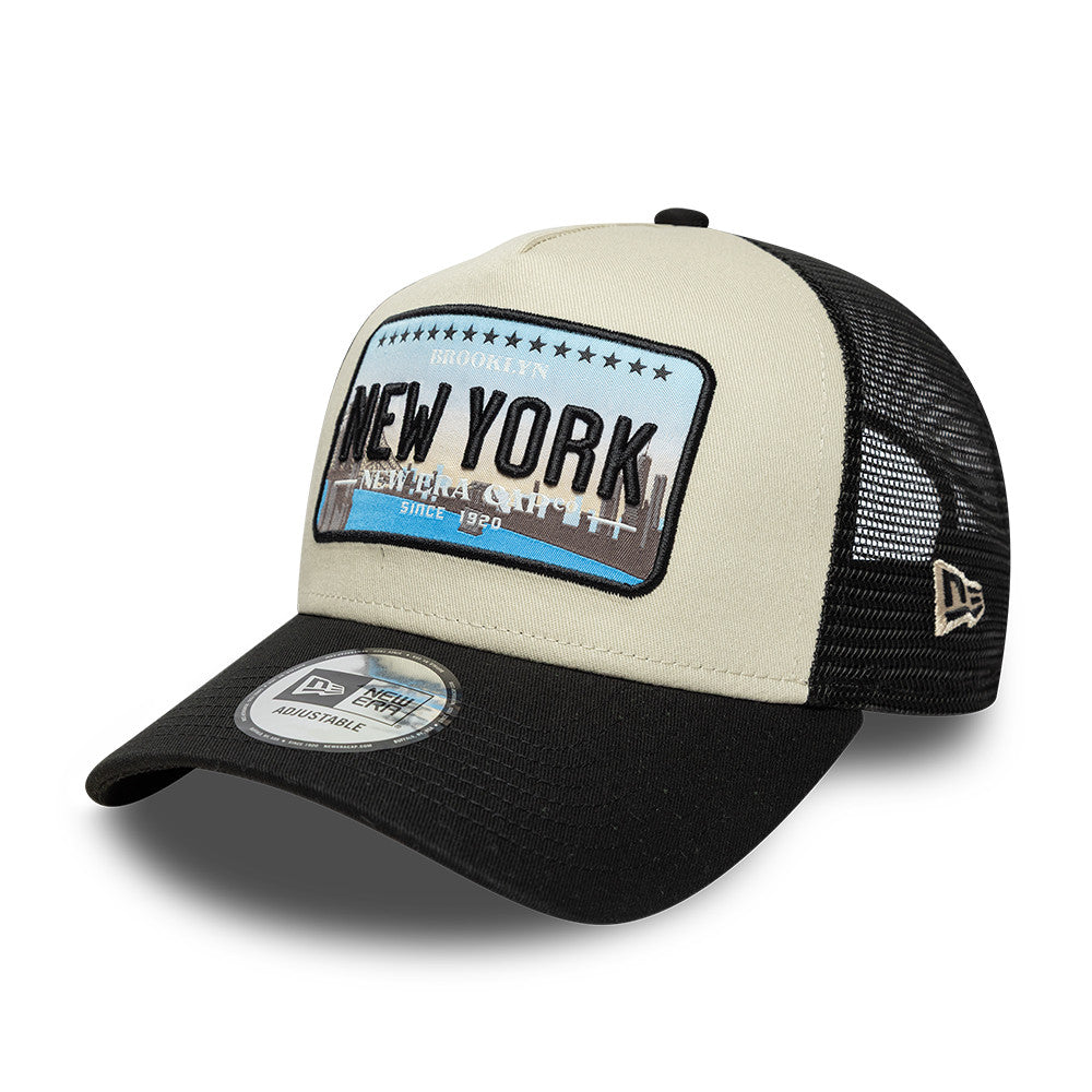 New Era Licence Plate Black 9FORTY A-Frame Trucker sapka