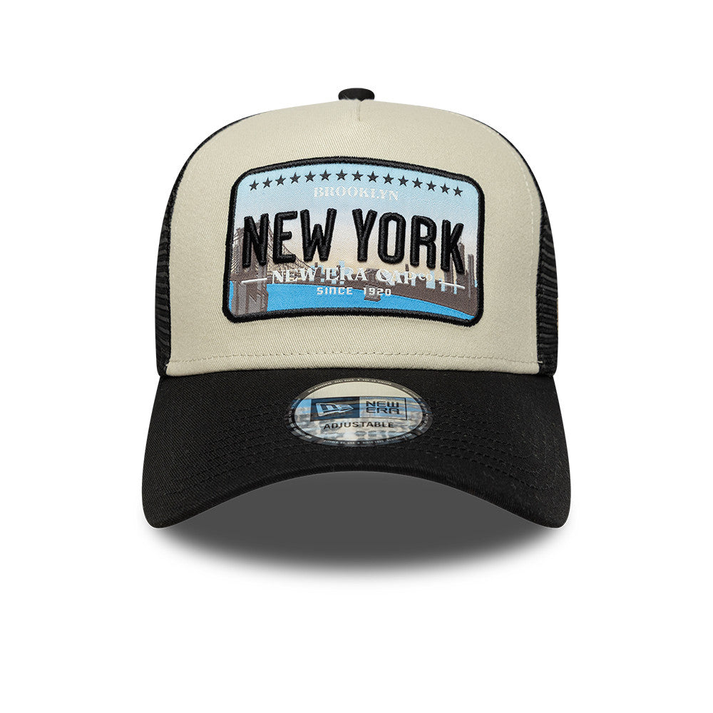 New Era Licence Plate Black 9FORTY A-Frame Trucker sapka